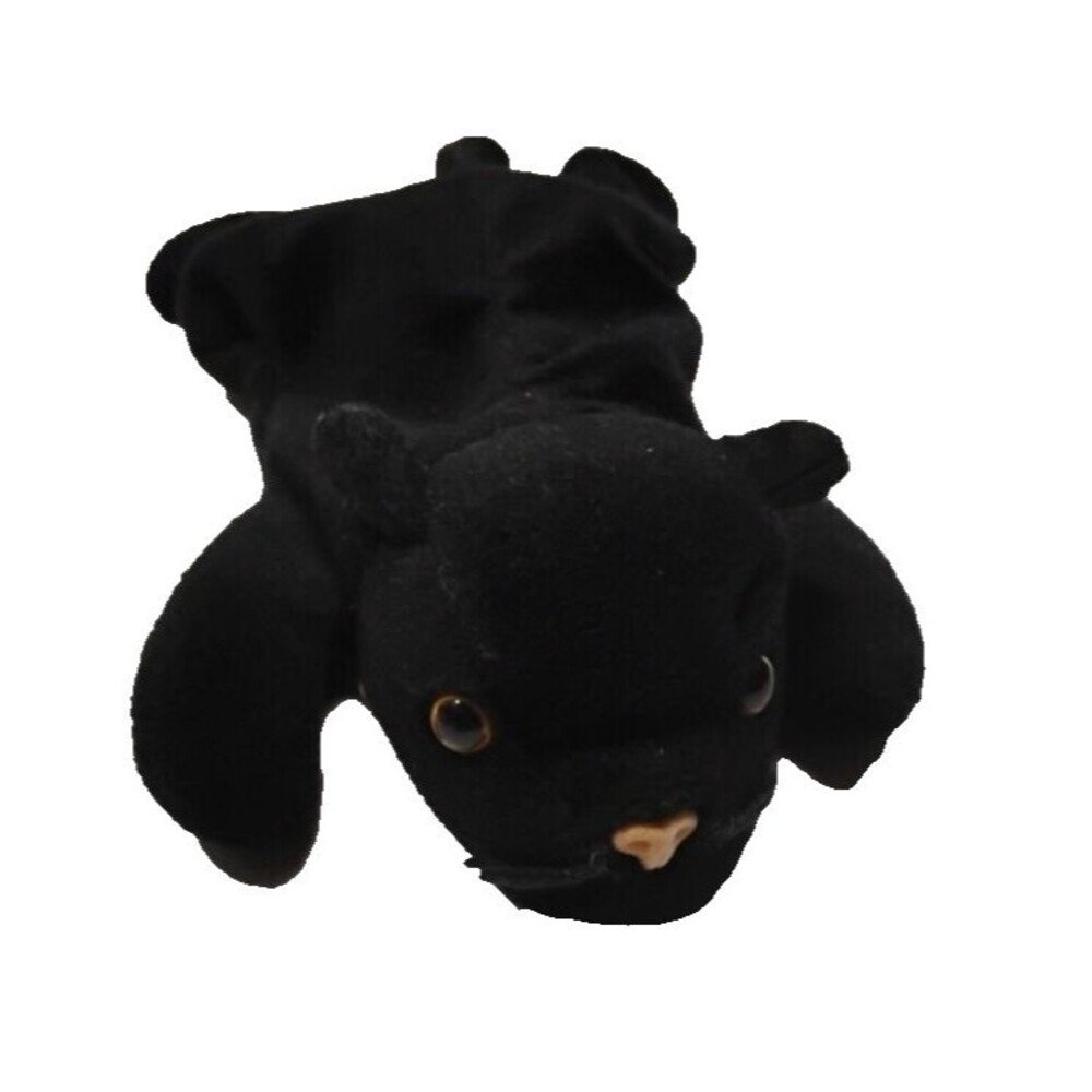 Ty Beanie Baby Velvet Cat ~ 12-16-95 ~ Style 4064 Black Cat Plush